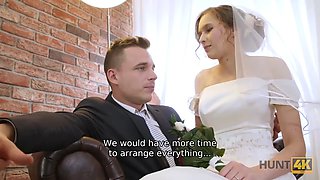 HUNT4K. Married couple decides to sell brides pussy for good price