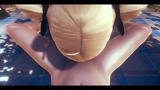 Genshin Impact Hentai - POV Fischl Blowjob and Cum at Her Face - Japanese Asian Manga Anime Game Porn