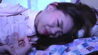 Teen stepdaughter got woken up in the middle of the night and fucked
