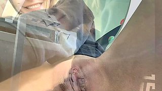 Hot amateur blonde pregnant toying her pussy solo
