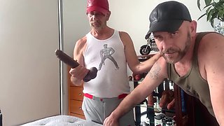 Intense gay anal toy action with big dildos featuring Bruce Taylor and Twoblokes