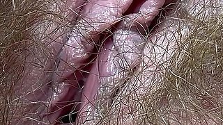 New Toy Testing Big Clit Orgasm Hairy Pussy