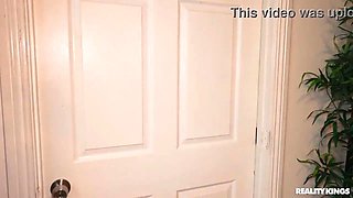 Laney Grey, Vanessa Sky & Hollywood Cash get down and dirty in a hot dorm fuck session