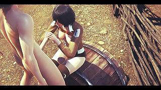 On Titans Hentai - Mikasa Do a Handjob with Cum in Her Face and Uses a Dildo - Manga Anime Japanese Asian Game Porn