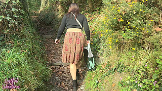 Peeking on Teacher Having a Pee in the Woods