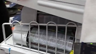 Redhead Orgasm While Shopping with a Remote Vibrator