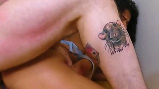 Footjob and Cumshot in the Ass