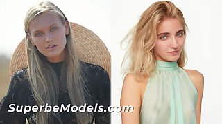 SUPERBE MODELS - (Dasha Elin, Bella Luz) - BLONDE COMPILATION! Gorgeous Models Undress Slowly And Show Their Perfect Bodies Only For You