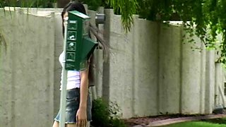 Small tit latina brunette fucks a big cock