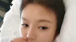 China live broadcast pussy breaking close-up begging for fuck, first-person perspective blowjob, grabbing big fat ass from behind and banging hard: Blowjob, Amateur  Asian Porn