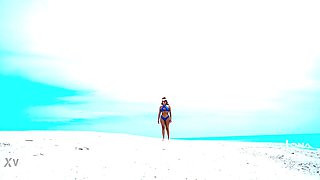 On the beach with Marina Gold