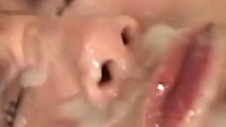 Skinny Honey Lass Works Her Blowjob Magic on the BBC Testicles Despite the Threesome Distraction.