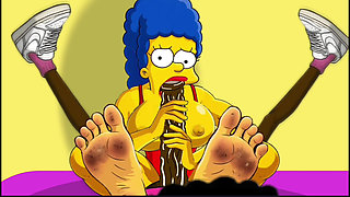 Marge Simpson Foot Fetish Compilation. Cartoon Animation