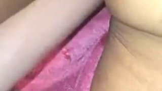 Milf lying down taking dildo machine