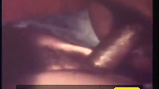 Hairy chick sprayed in her mouth by a big black cock