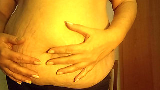 Stepmom Style: My Natural Pot Belly Without Filter Real Body Close-Up