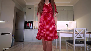 Elegant MILF Helps Her Step Son Cum Quickly on Her Big Round Ass - Will They Get Caught?