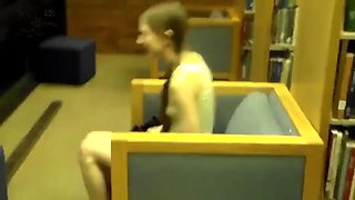 Nude in library