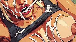 Slut Girl Hard Sex in the Gym Locker Room, Curvy Woman with Big Tits Sucking Big Dick, Slave Woman