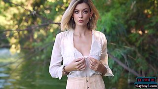 Huge natural tits German Playboy model