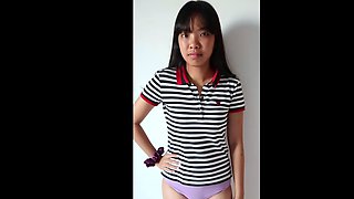 JohnTronX - POV fuck and creampie of the Thai hairy twat