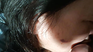 She sucks my dick then I fuck her granny pussy and cum in her mouth