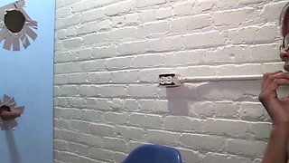 Ebony Teen Becky Cohen Practices On A Gloryhole Cock