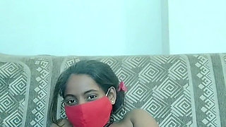 My qute wife fucking with big dildo and playing with pusssy and fingering hard with video call his bf