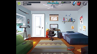 Summertime Saga, she gave him a handjob in the shower and cleaned him up.