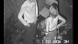Real Security Cam Tape Of Drunk Girl in An Alley 01