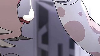 Nier Fuckomata blowjob, cumshot, orgasm. - Cartoon Sex Parody