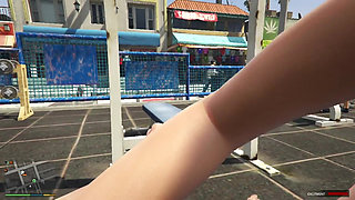 Tracey have sex with her Sugar daddy Trevor in outdoor beach gym