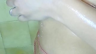 A Indian Woman Exciting Shower