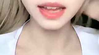 Close up funny cock jerking