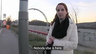 PublicAgent Ginger girl gets into stranger car and fucks for cash