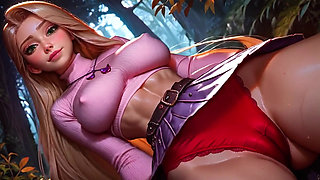 Stepsister Rapunzel Perfect Pussy Cameltoe Close Up Mini Skirt