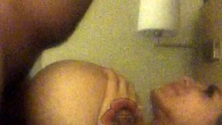 Mexicana blowjob with her big boobs
