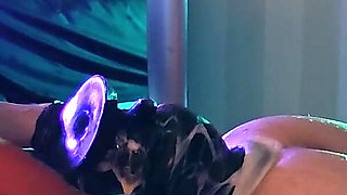 Glow Fisting 3 Extreme Massive Dildo Pegging Adelina Noir Pegging Fistdude with a Massive Dildo