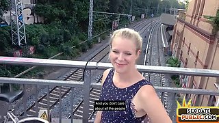 Inked public babe fucked by sex date outdoor in amateur sex