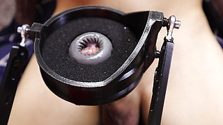 Testing a new BDSM machine for hard masturbation and intense orgasms!