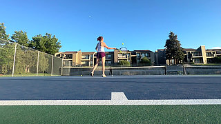 Hardest Creampie in Her Life After Tennis Game