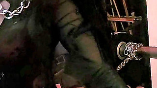 Stina Stone Femdom Smoking Human Ashtray Spitting Tease Denial in Leather Gloves