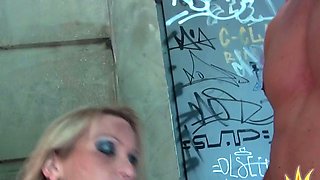 Picked up blonde cockbouncing 2strangers