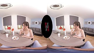Food Porn - Petite Brunette Rides - Sexlikereal