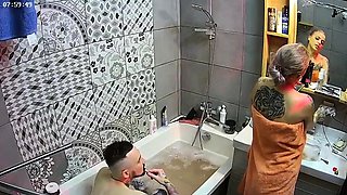 Sexy black amateur caught taking a shower on hidden cam