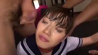 Japanese bukkake ft. Azusa Nagasawa: Blowjob, Bongacams  Cumshot Porn