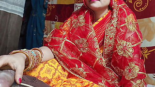 Desi married bhabhi karwa chauth Puja with Dever clear Hindi audio