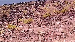 Outdoor Blowjob at the End of a Naked Hiking & Pee