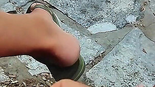 Dick Flash! We Got Caught! Teacher Handjob Nude at the Sea in Croatia! - Misscreamy