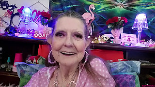 Pink-n-white Polka Dot Granny Barbie Ass Fuck